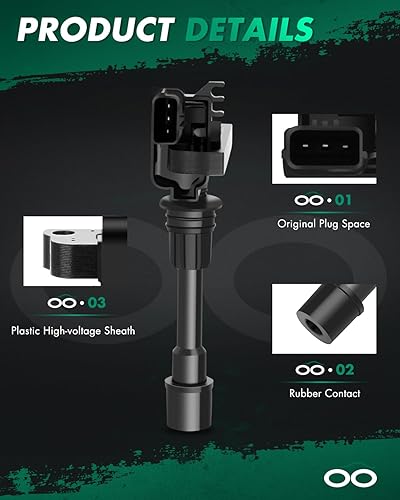 Miniatura 3 de SCITOO Paquete de bobinas de encendido para Mazda Protege5 2.0L 2002-2003 para Mazda Protege 2.0L 2001-2003 UF407 C1340 5C1208 juego de 2