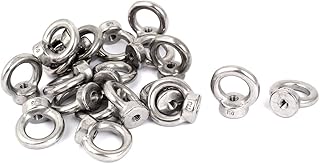 Aexit M6 Female Fall Protection Thread Stainless Steel Lifting Eye Nuts Ring Restraint Ropes & Lanyards 20 Pcs