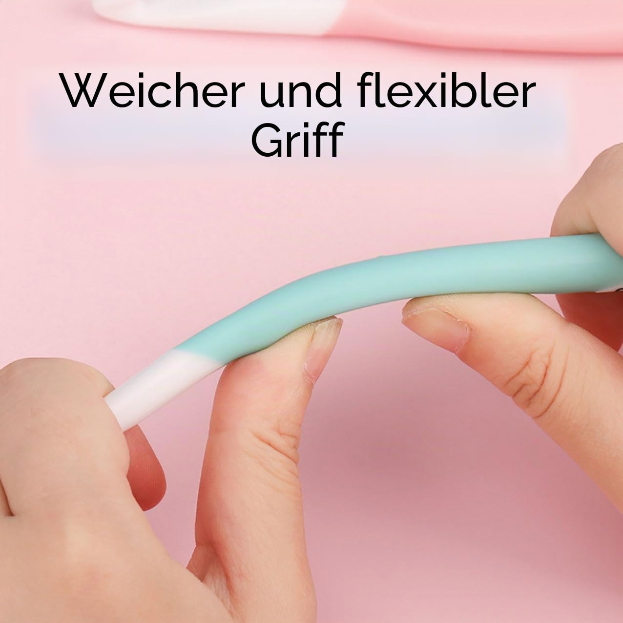 KOKNIT Häkelnadeln Set, ergonomischer Griff, Häkelnadel Set für arthritische Hände, bequeme, bunte Häkelnadeln, 8–15 mm, 4 Stück