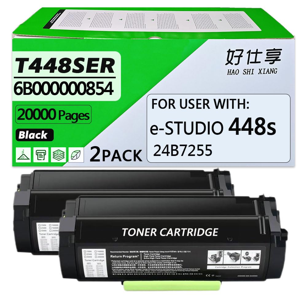 T-448SE-R Toner kompatybilny z drukarką Toshiba E-studio 448S, zamiennik dla T448SER 6B000000854 24B7255, toner o wysokiej wydajności 20000 stron (1 opakowanie)