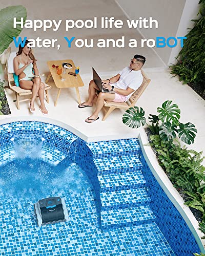Wybot Innovative Cordless Robotic Pool Cleaner With App, Wall Climbing Pool Vacuum With Strong Suction, Intelligent Path Planning, Lasts 110Mins, Quick Charge, Ideal For Above/In-Ground Pools #TOP7