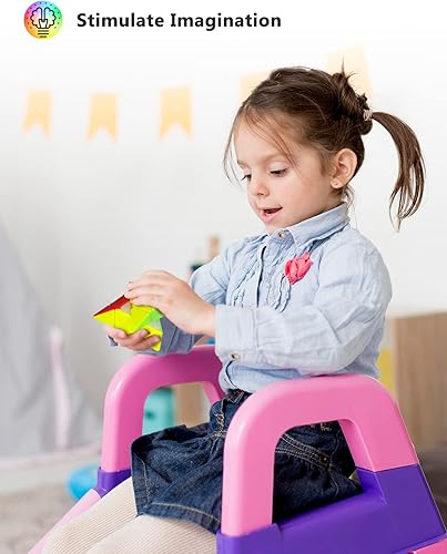 Miniatura 7 de Vdealen Paquete de rompecabezas de bola arcoíris de 20 agujeros y cubo mágico de pirámide de 2 x 2 x 3 x 3 pulgadas