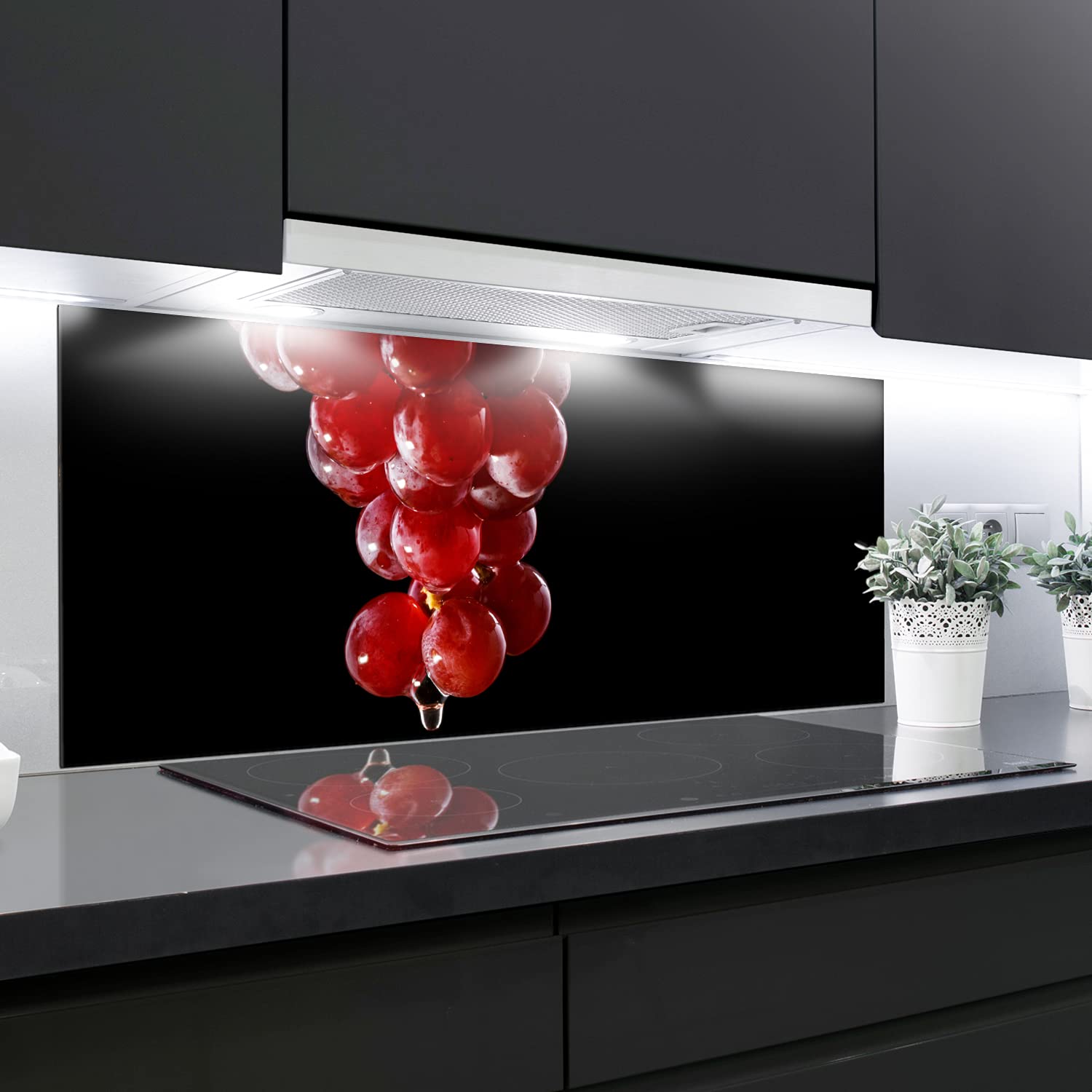 Paraschizzi In Vetro Temperato 125x50 Cm - Resistente Al Calore, Per Cucina, Facile Da Pulire - Foto 5