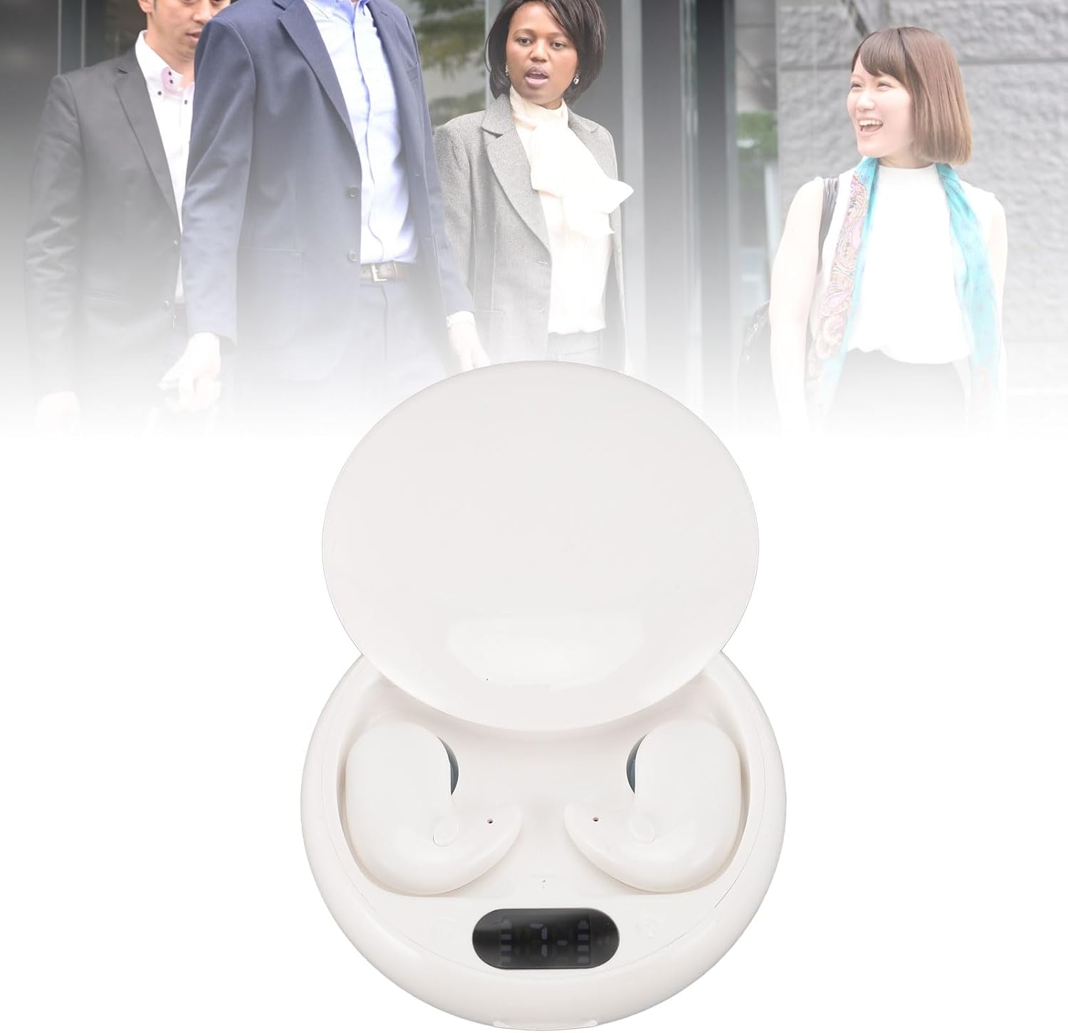 Voice Translation Headphones, Multifunctional Language Translator Headphones for Learning (White)