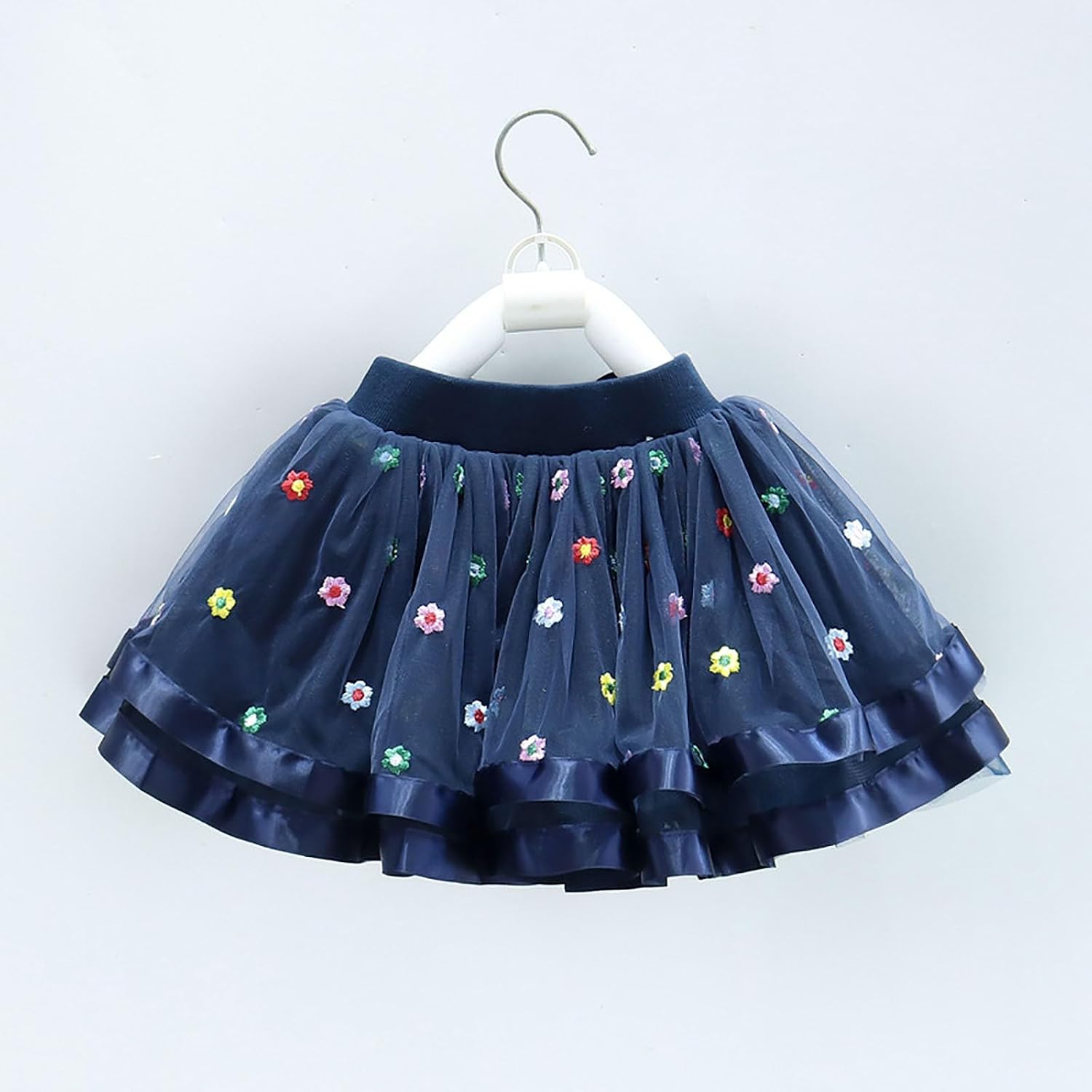 Tutu Skirt for Kids Girls Cute Bow Flower Layered Tulle Short Skirts Carnival Dance Party Puffy Ruffle Dress Clothes
