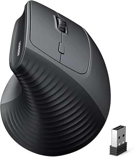 UGREEN 2.4G Mouse Wireless Vertical Ergonomic Mouse, Adjustable DPI Office