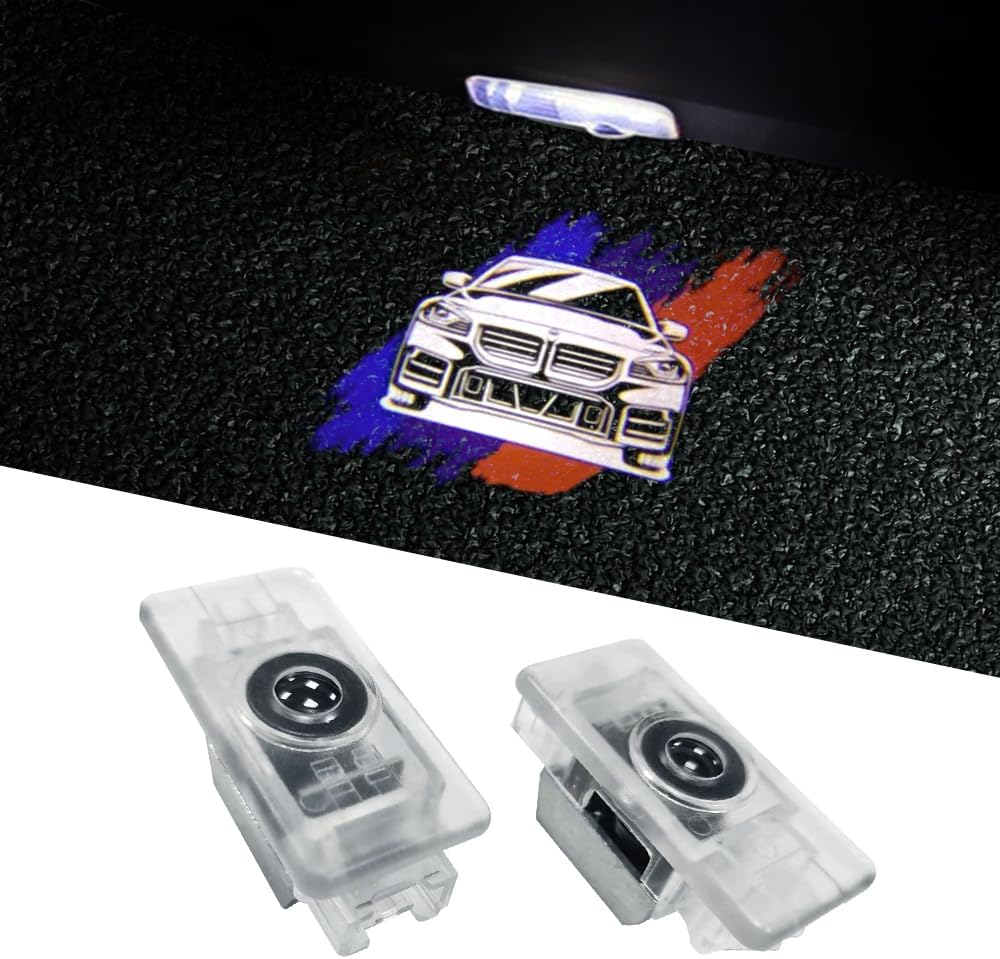 uuakarin 2Pcs Car Door Logo Lights Compatible with BMW M2 G87 2023-PRESENT Car Accessories Welcome Courtesy Projector Light LED Ghost Shadow Lights Puddle Lamp (M2-02)