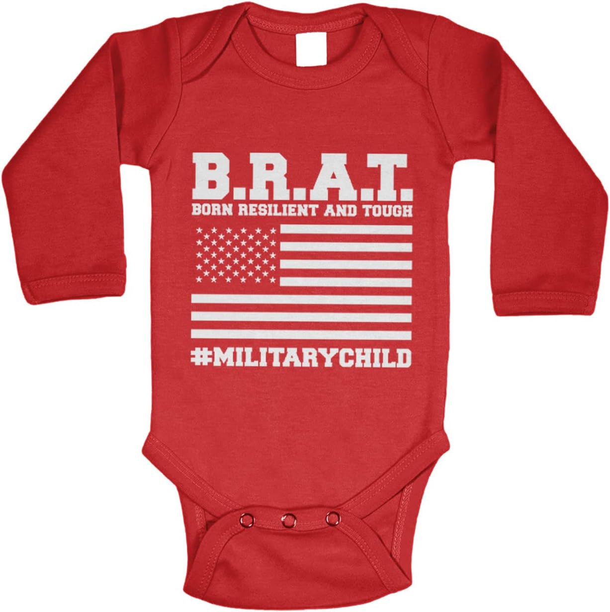 Tcombo Born Resilient & Tough - Military Child Bodysuit image 3