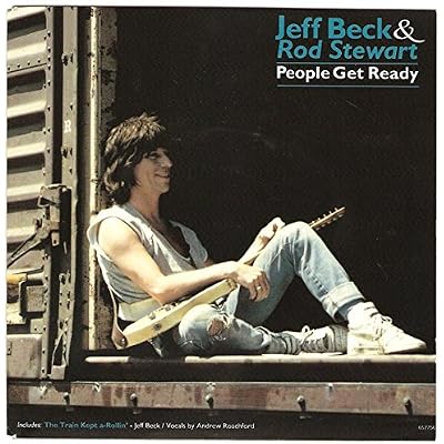 Rod Stewart & Jeff Beck People Get Ready / The Train Kept A-Rollin' UK 45 7" PS