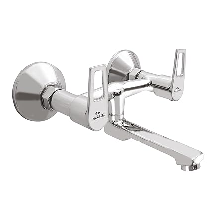 ESSE18 (MC-115) Moscow Brass Wall Mixer Non Telephonic Bathroom Faucet, Foam Flow (Chrome Finish)