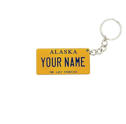 License Plate Keychain - Personalized - All States Multicolor