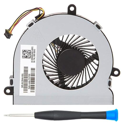 MMOBIEL Laptop CPU Cooling Fan 4 Pin 4 Wire Replacement for HP 250 G4 255 G4 Notebook 15-AC Series DC28000GAR0 XRF-813956-002 Incl (+) Screwdriver