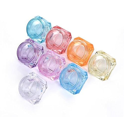 Miniatura 6 de 30 unidades de 3G0.1 fl oz de moda cosmética de embalaje envases vacíos frascos de plástico transparente con tapas de diferentes colores para crema