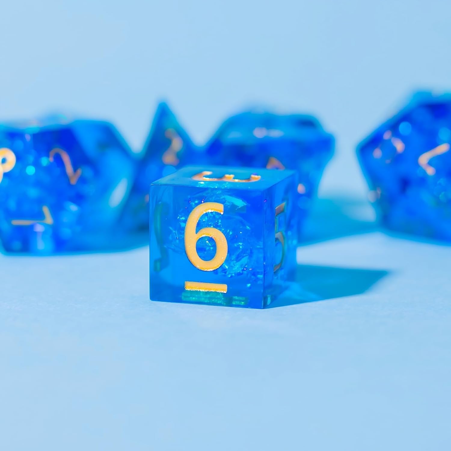 Resin DND Dice Set, (Purple-Warlock) 7 Pieces Handmade Sharp Edge Polyhedral Dice, Designed for Dungeons & Dragons, MTG, Role Playing Game, Dice Gift for D&D RPG DM and Players