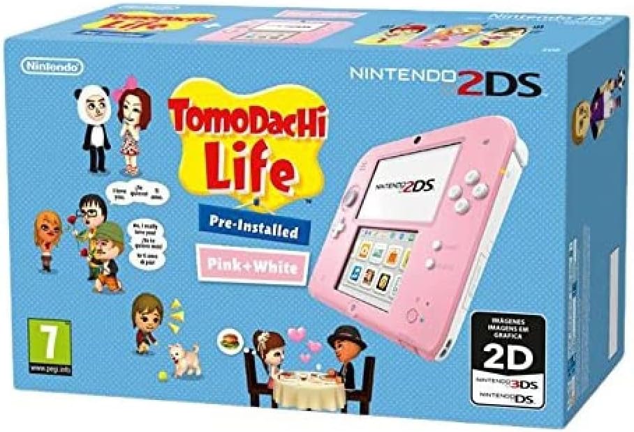 Nintendo Handheld Console 2DS - Pink with Tomodachi Life (Nintendo 3DS)