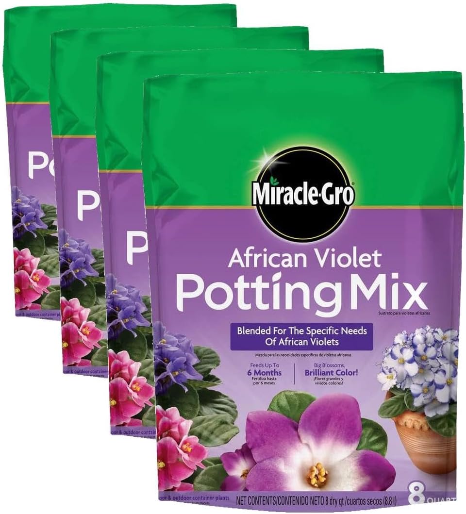 Miracle-Gro African Violet Potting Mix, 8qt, 8-Pack