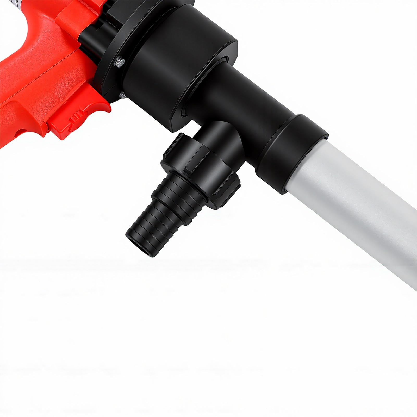 Annadue Bomba de Tanque de Aceite Eléctrica, Bomba de Transferencia de Fluido Portátil para Agua Lubricante Líquido de Baja Viscosidad, Tubo de Aluminio 6 Engranajes Ajustables, Extractor de Aceite