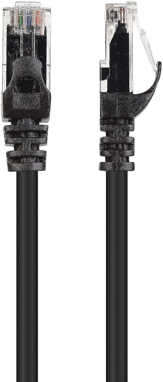 Cable Matters 10-Pack Snagless Short Cat6 Ethernet Cable (Cat6 Cable, Cat 6 Cable) in Black 5 ft & 5-Color Combo Snagless Short Cat6 Ethernet Cable