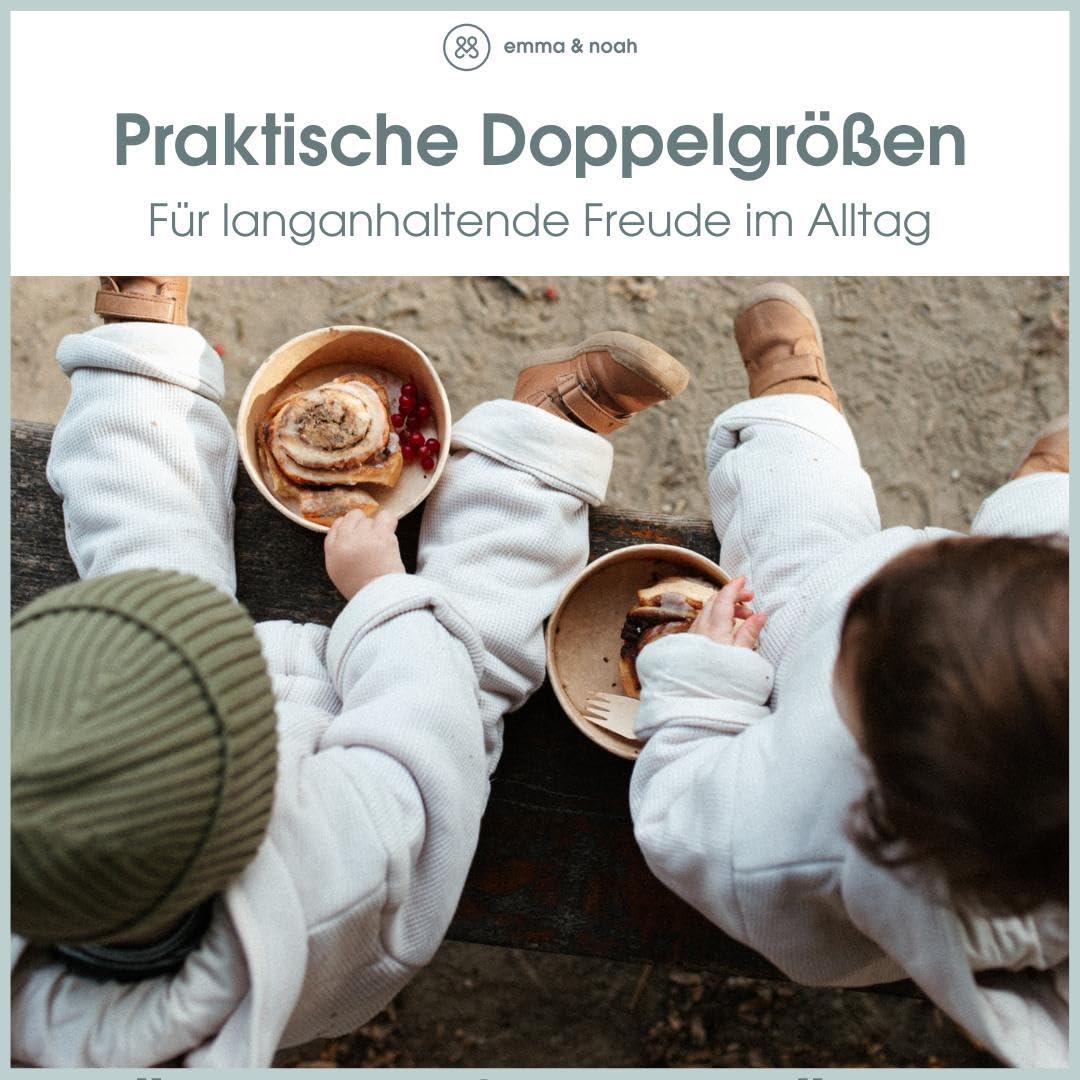 emma & noah Overall Baby, Mitwachsend, Baby Anzug mit Kapuze, Umschlagbare Beine und Ärmel, Wattiert und Gefüttert, Weich und Warm, Ideal für Herbst, Winter und Frühling