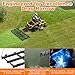 4 Ft Drag Harrow, Heavy Duty Driveway Grader, Tow Behind Lawn Rake with 5 Ft Chain, 4 Safety Belts, 2 Adjustable Bars, Driveway Drag for Gravel, Sand, Lawn, Soil, Hay, ATV, UTV, Mower, Tractor, Black