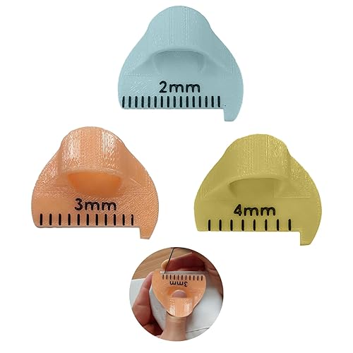 3 Pieces of Anti Slip Sewing Needle Gauge Multifunctional Measuring