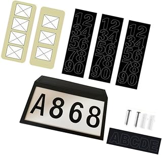 DOITOOL Lighted Up Address Numbers 1pc Solar Door Light Address Signs for Houses LED Address Sign LED Solar Powered Address Wall Illuminous Number Plaque
