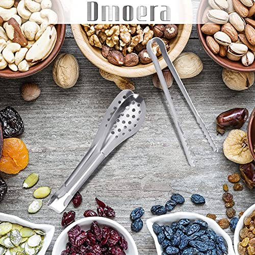 12 Pack Premium Small Serving Tongs, Dmoera Mini Stainless Steel Appetizer Tongs, 5Inch,5.2Inch(12.7Cm) #TOP5