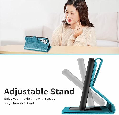 Miniatura 6 de MEUPZZK - Funda para Samsung Galaxy S22 Ultra, funda tipo cartera para Samsung S22 Ultra, piel sintética de alta calidad, con soporte de soporte,