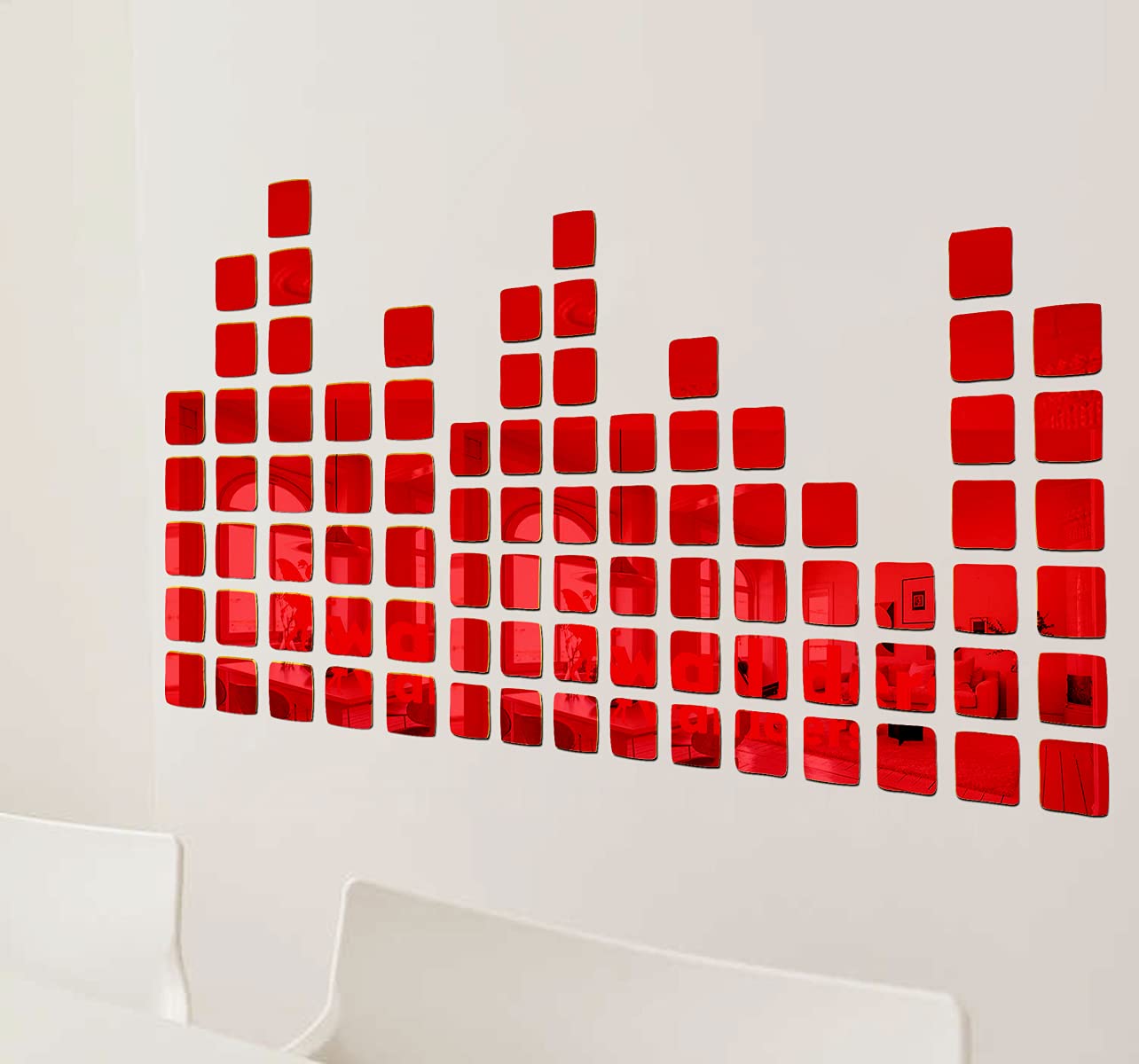 Wall1ders 100 Pieces (3 cm Each) Curve Square, Mirror Stickers for Wall, Acrylic Stickers, Wall Mirror Stickers, Wall Stickers for Bedroom, Hall, Home Offices (Red) (B096MPJYB1) Amazon Price History, Amazon Price Tracker