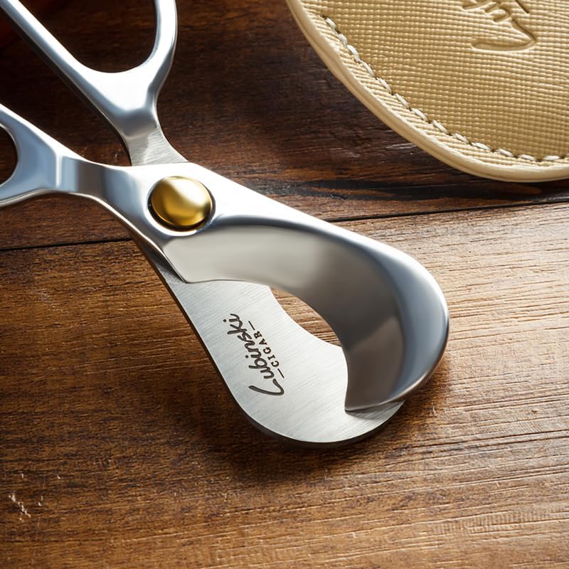 Cigar Cutter Mushroom Shaped Stainless Steel Double Edged Manual Trimmer Mesh Handle Portable Travel Knife Pocket Tool Gadget(B)