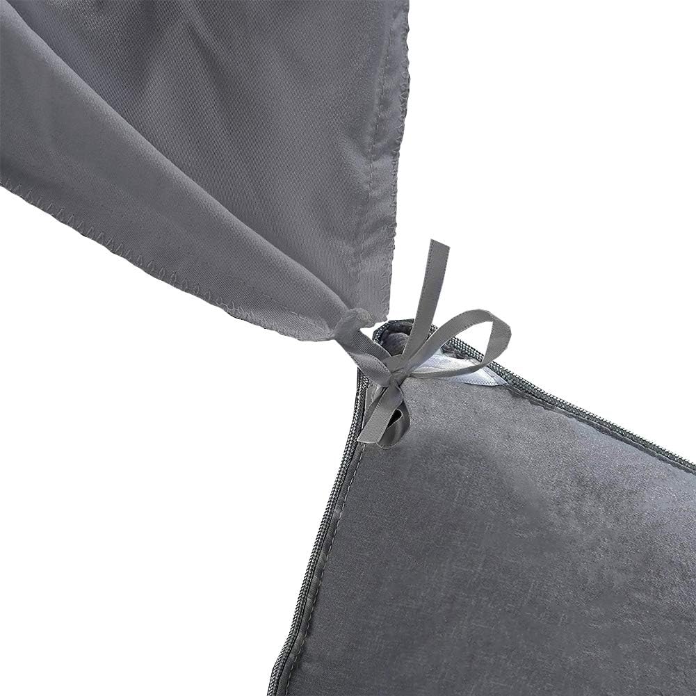 Vailge 3 Piece Pinch Pleated Duvet Cover with Zipper Closure, 100% 120gsm Microfiber Pintuck Duvet Cover, Luxurious Pintuck Decorative (Grey,Twin) : Home & Kitchen