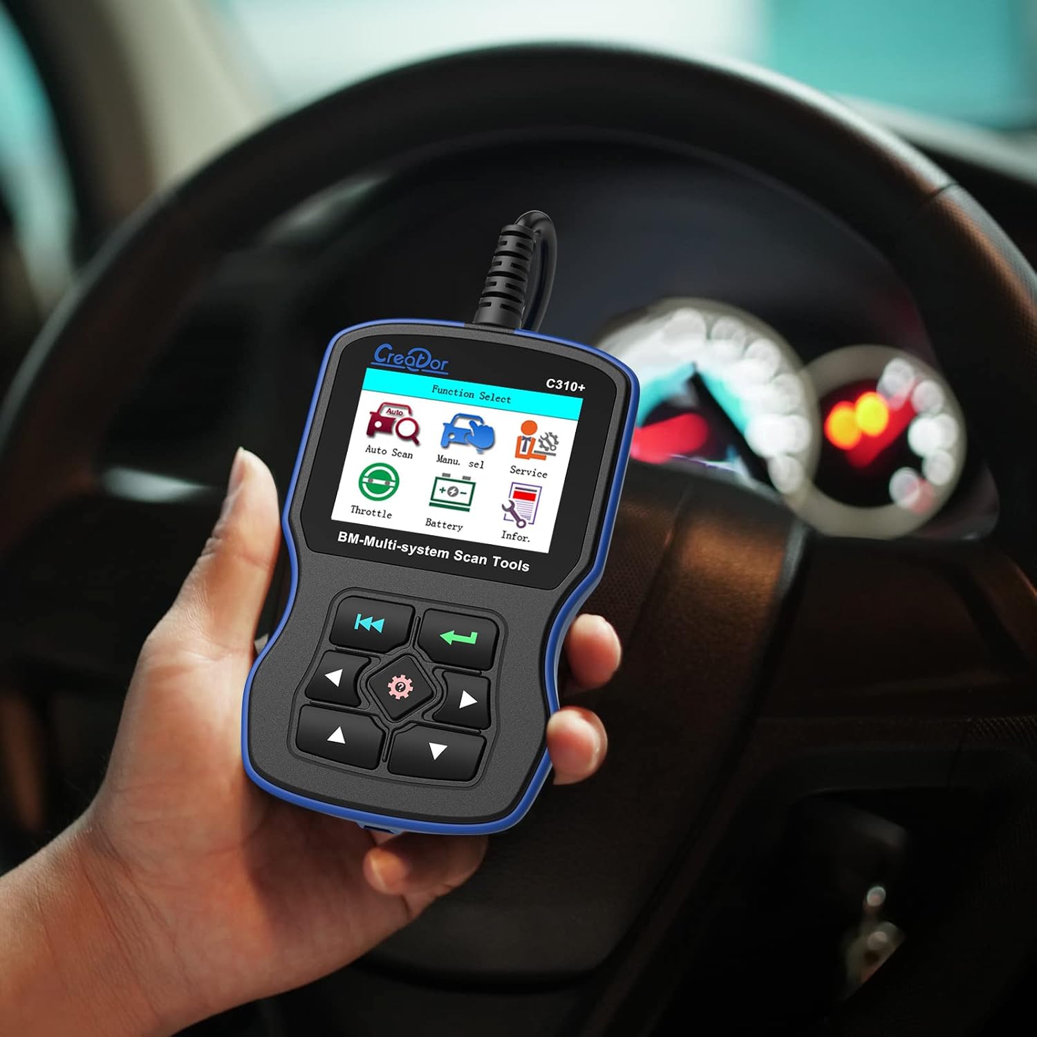 Creator C310 OBD2 Diagnostic Scanner Tool for BMW,Multi-System Code Reader with EPB Engine Oil Reset and Battery Registration