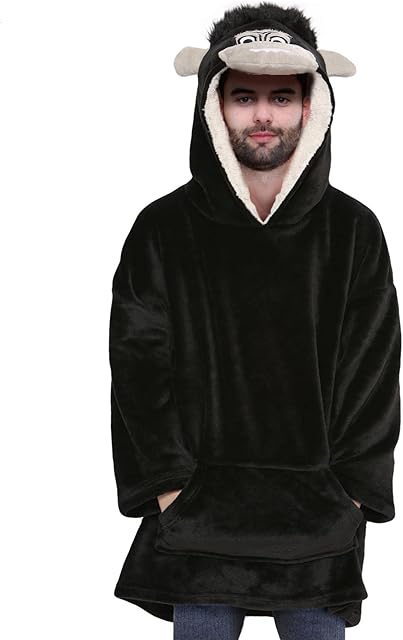 A2Z Unisex Mens Ladies Oversized World Book Day Hoodie Animal Snuggle Blanket Super Soft Warm Fleece Kangaroo Pocket