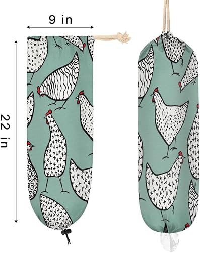 Miniatura 2 de Soporte de bolsa de plástico para pollo, soporte reutilizable para bolsa de comestibles, dispensador de bolsas de plástico colgantes para decoración