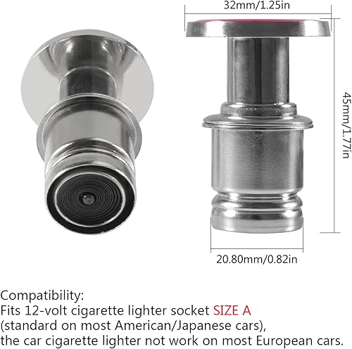 Miniatura 2 de Aokin Botón nitroso y botón de expulsión para encendedor de cigarrillos de automóvil, repuesto para encendedor de cigarrillos de automóvil, se