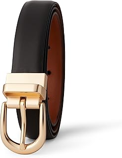 Amazon Essentials Women's Reversible Leather Belt