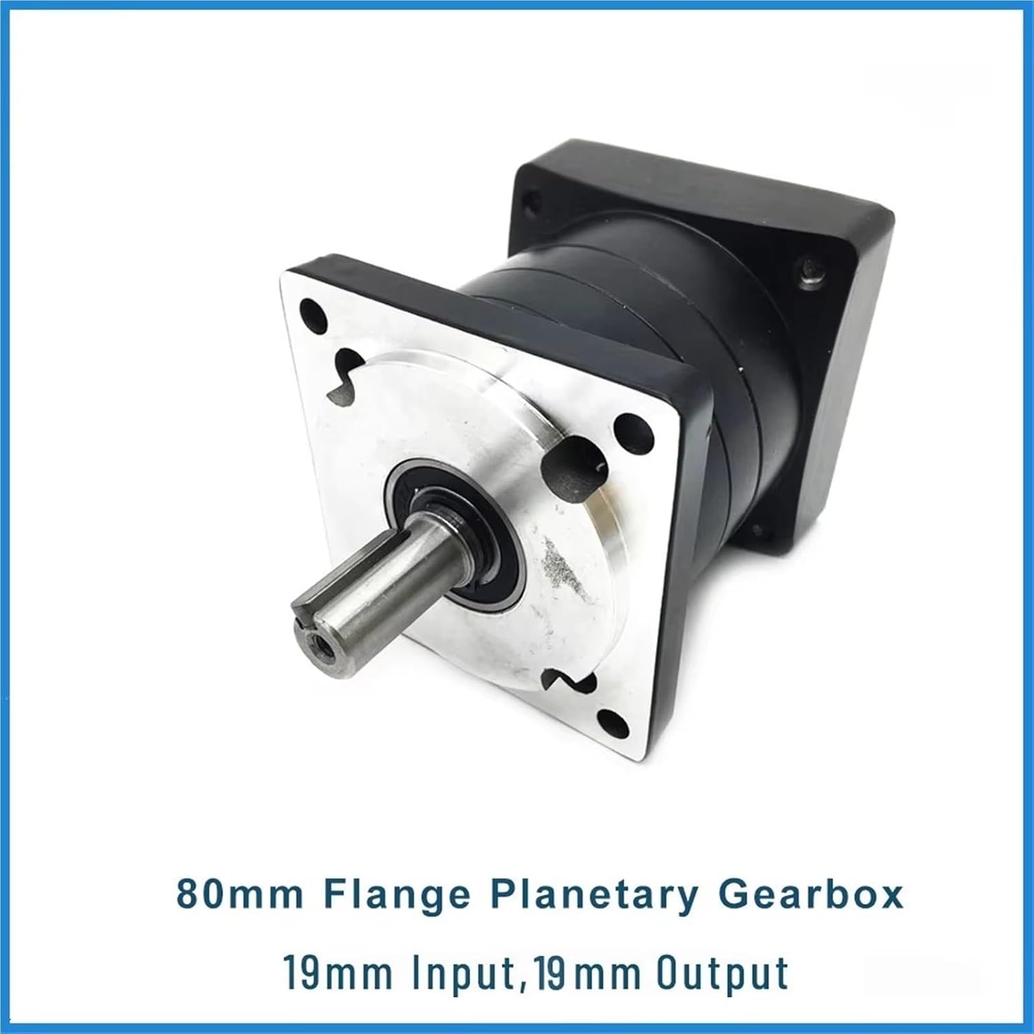 Servo Motor Reducer 80mm Flange Planetary Gearbox Input & Output 19mm Speed Ratio 3:1,5:1,10:1,30:1~216 Reducer for Servo Motor(Ratio 100 to 1)