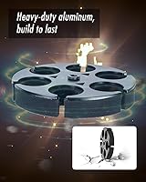 Vista 6 de Soporte para micrófonos múltiples, soporte de micrófono inalámbrico e inalámbrico para soporte, soporta hasta 6 micrófonos, aluminio, negro