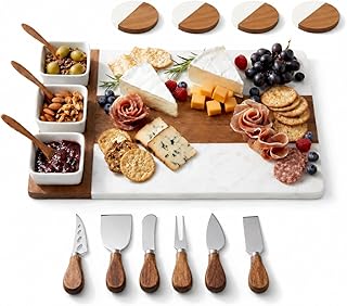 Charcuterie Boards Gift Set - Acacia Wood Cheese Board Set Charcuterie T...