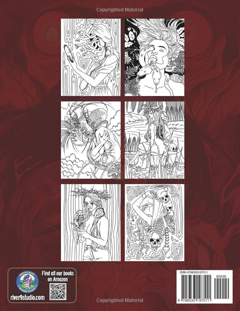 Amazon | Dark Beauty: Horror Coloring Book for Adults