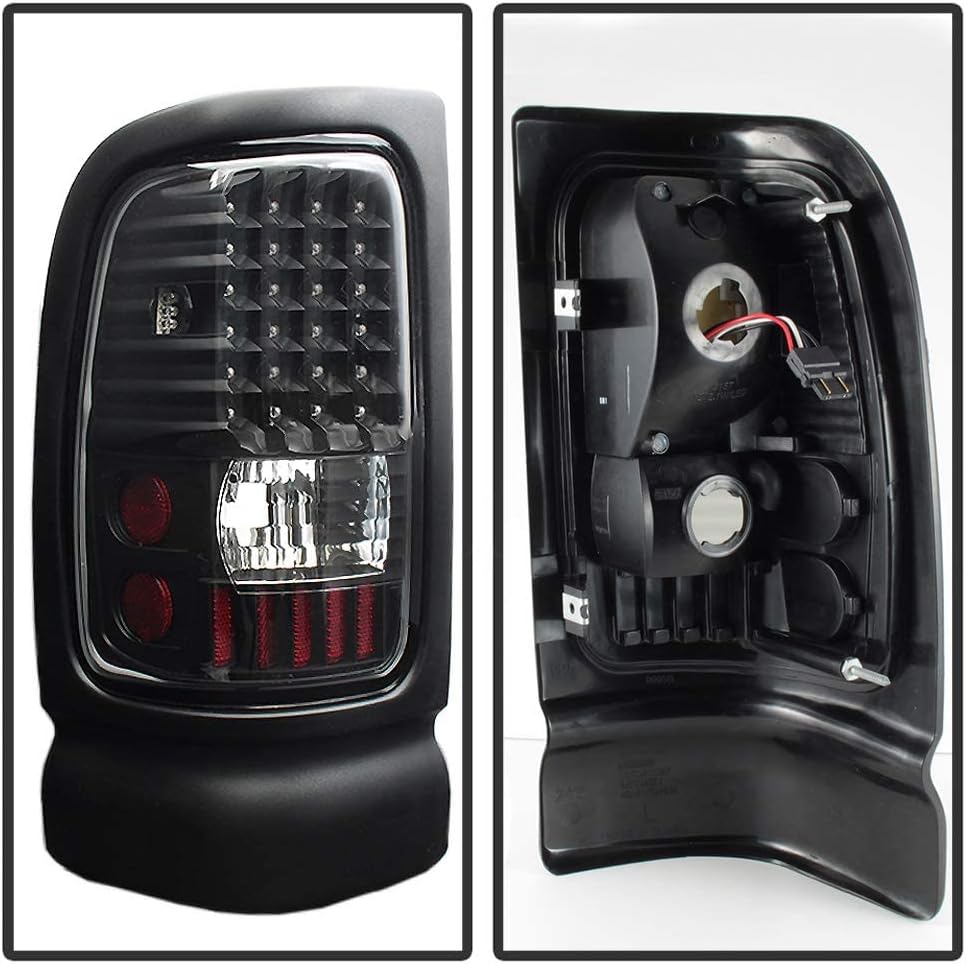 ACANII - For Black 94-01 Ram 1500 94-02 Ram 2500 3500 Pickup LED Tail Lights Lamps Left+Right
