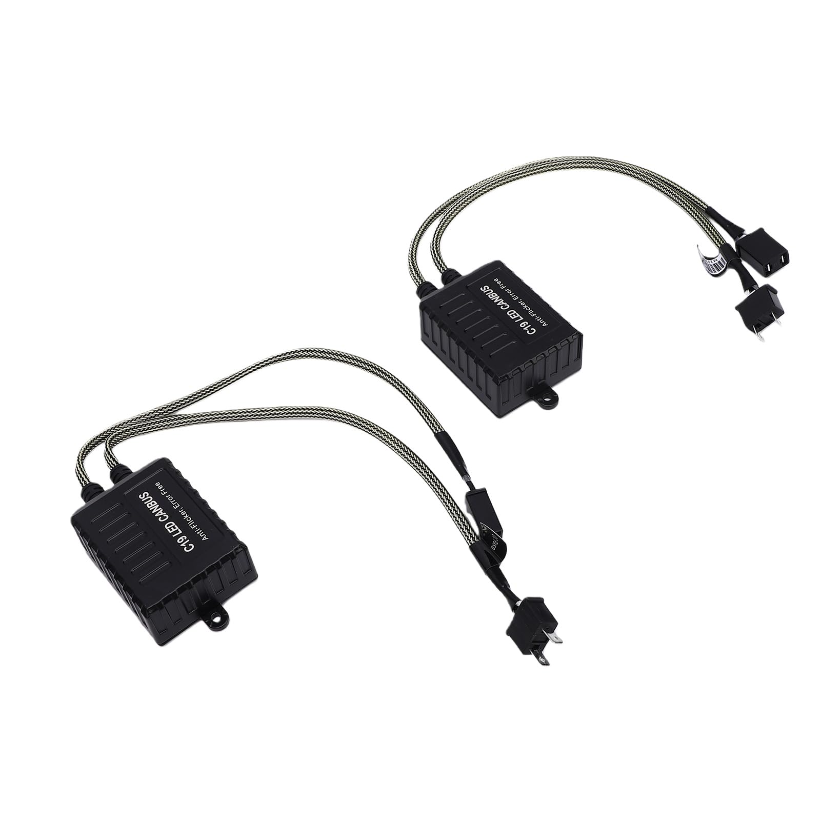 Decodificatore Canbus per Fari a LED, Decodificatore C19 H7 5A Corrente Massima in Plastica per Auto Generiche, Adatto per 9-16 V, CAN Integrato, Anti Sfarfalli