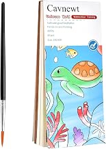 Juego de libros de acuarela, libro de trabajo de pintura para niños, bloc de dibujo, encuadernado fácil de romper, páginas gruesas resistentes al sangrado, perfecto para manualidades de verano y