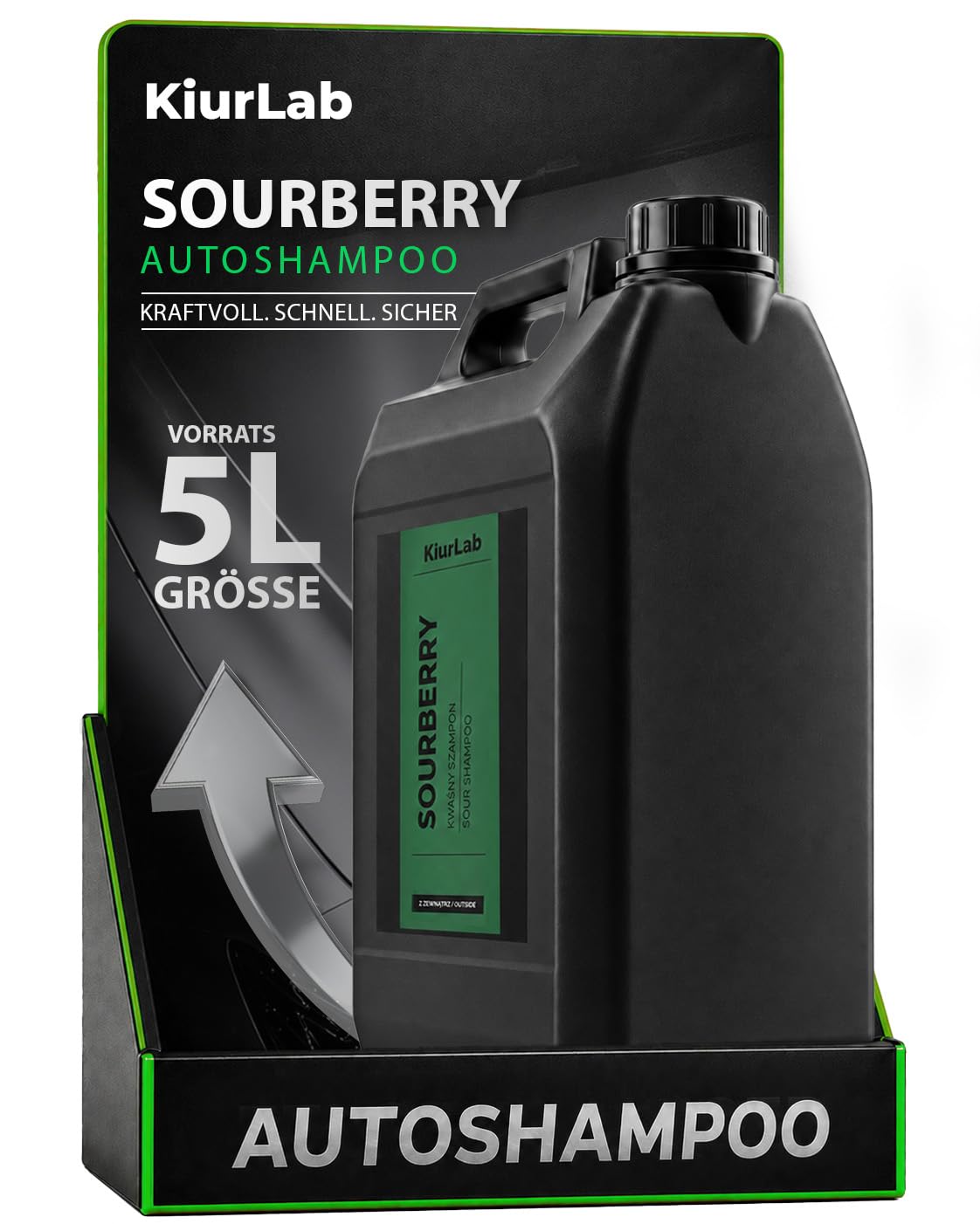 Sourberry Autoshampoo Konzentrat (5L) Premium Auto Shampoo entfernt starke & mineralische Verschmutzungen ohne die Wachs-Schutzsicht auf dem Lack anzugreifen | Duftrichtung Beerenaroma