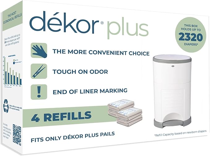 Diaper Dekor Plus Diaper Pail Refills 4 Count Most
