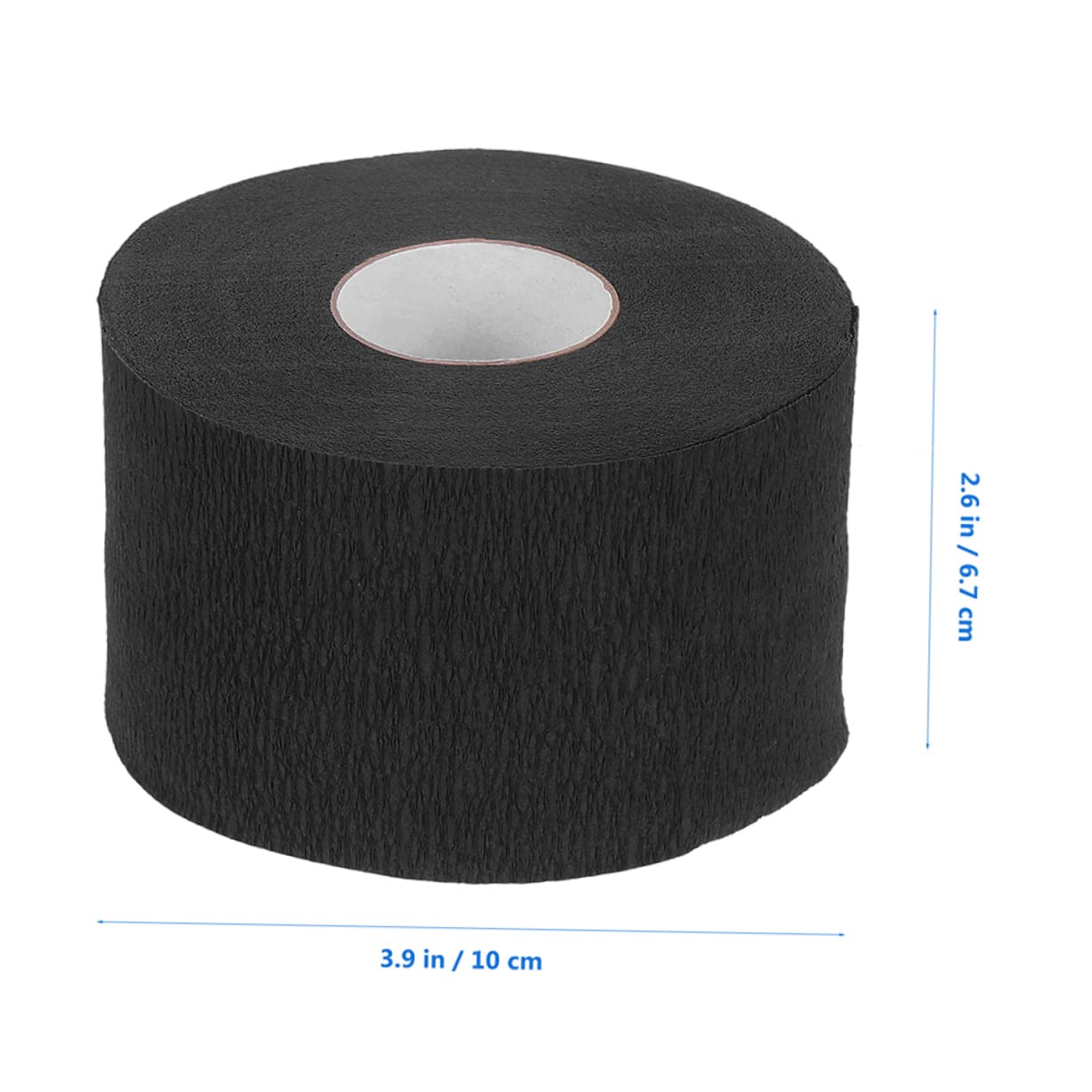 Disposable Black Paper Neck Strips for Hair Cutting, 6 Rolls