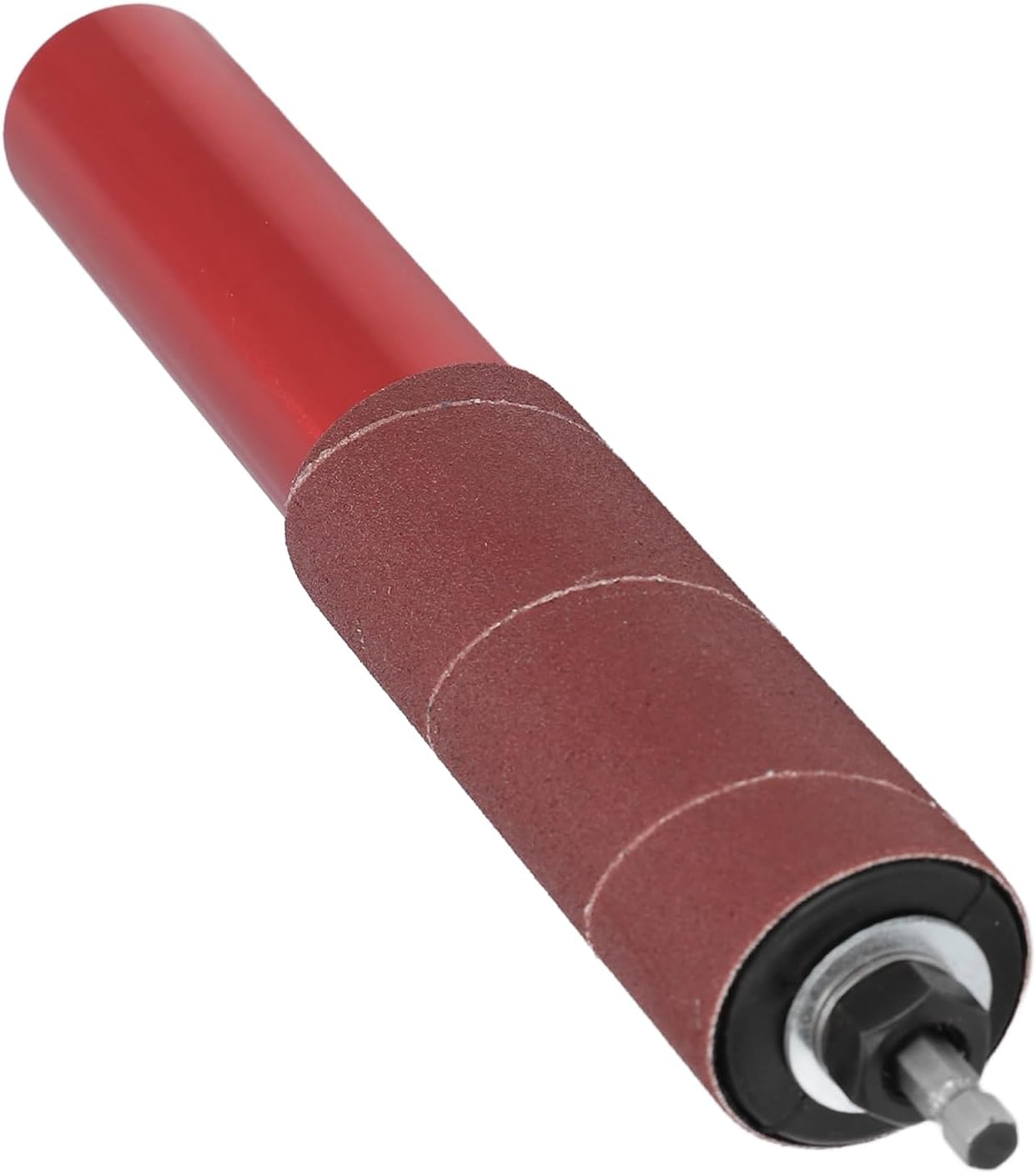 Spindle Sander Drum Set Spindle Sander Adapter, 3/8in Drum Sanders Kit with 10Pcs Sander Paper, Sturdy Aluminum Alloy Drill Sanding Mandrel Kit for Wood Metal Glass Stone Plastic