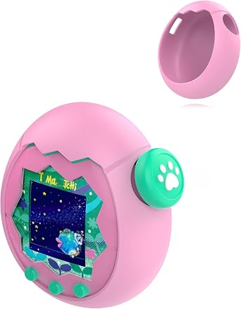 Case for Tamagotchi Paradise Digital Pet,daunke Soft Silicone Cover,Lightweight Shockproof,Anti-Scratch,All-Around Protection,Pink