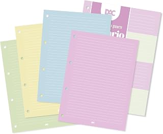 Refil de Folhas para Fichário Universítário com 48 folhas Decoradas - Enjoy