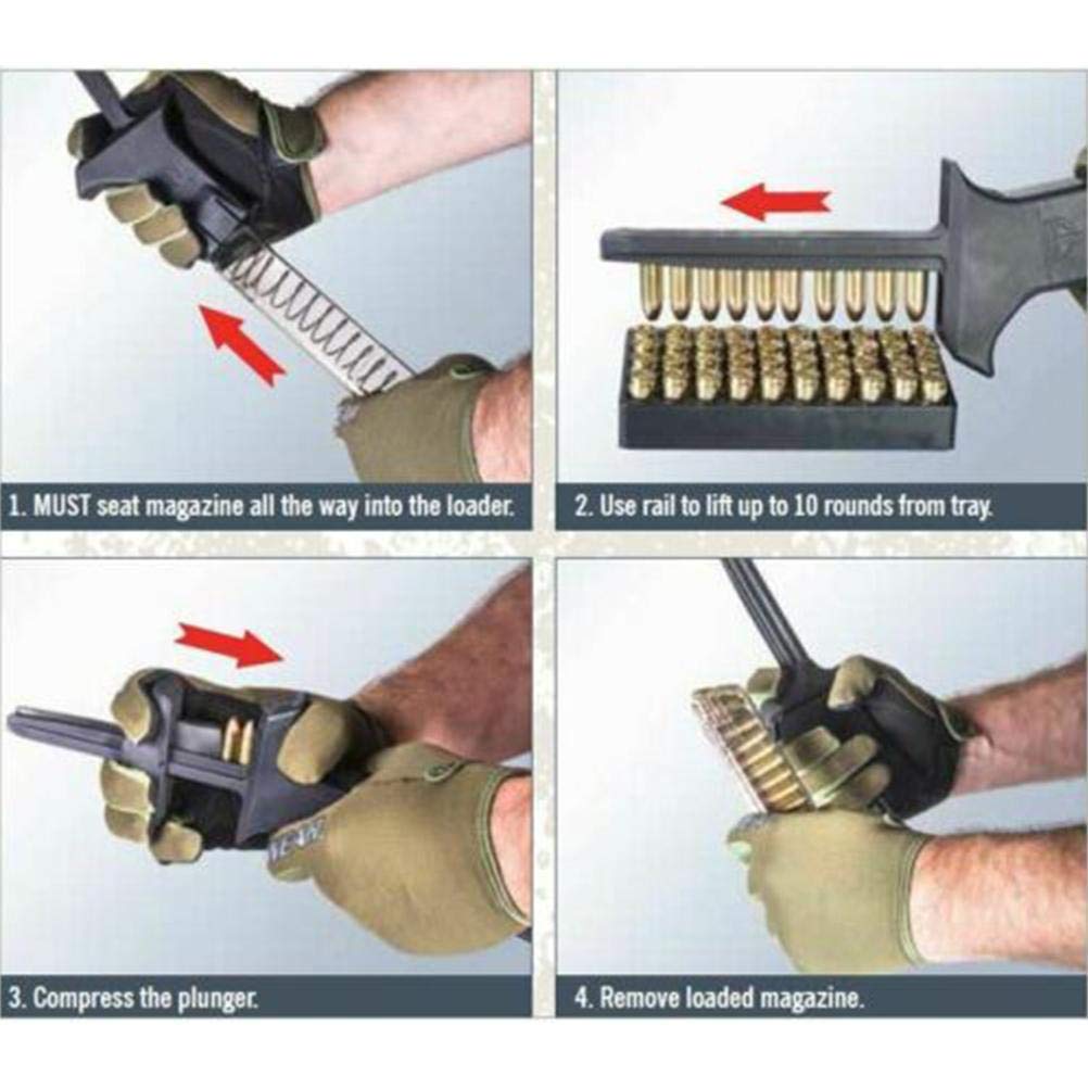 Cargador de Velocidad para Cargador de Velocidad portátil de plástico de Calibre .40 de 9 mm
